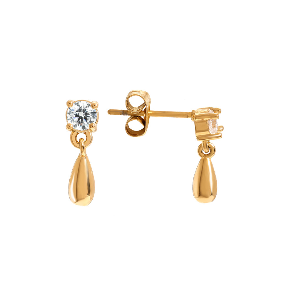 Diamond drop oorbel