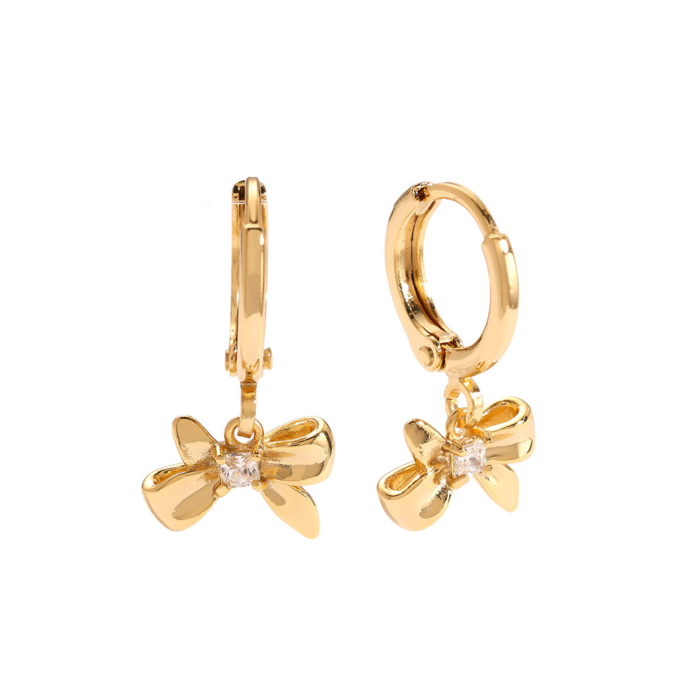 Diamant bow oorbel