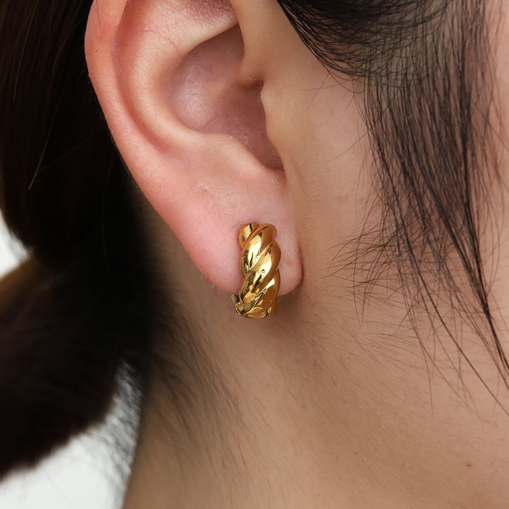 Twist hoop oorbel