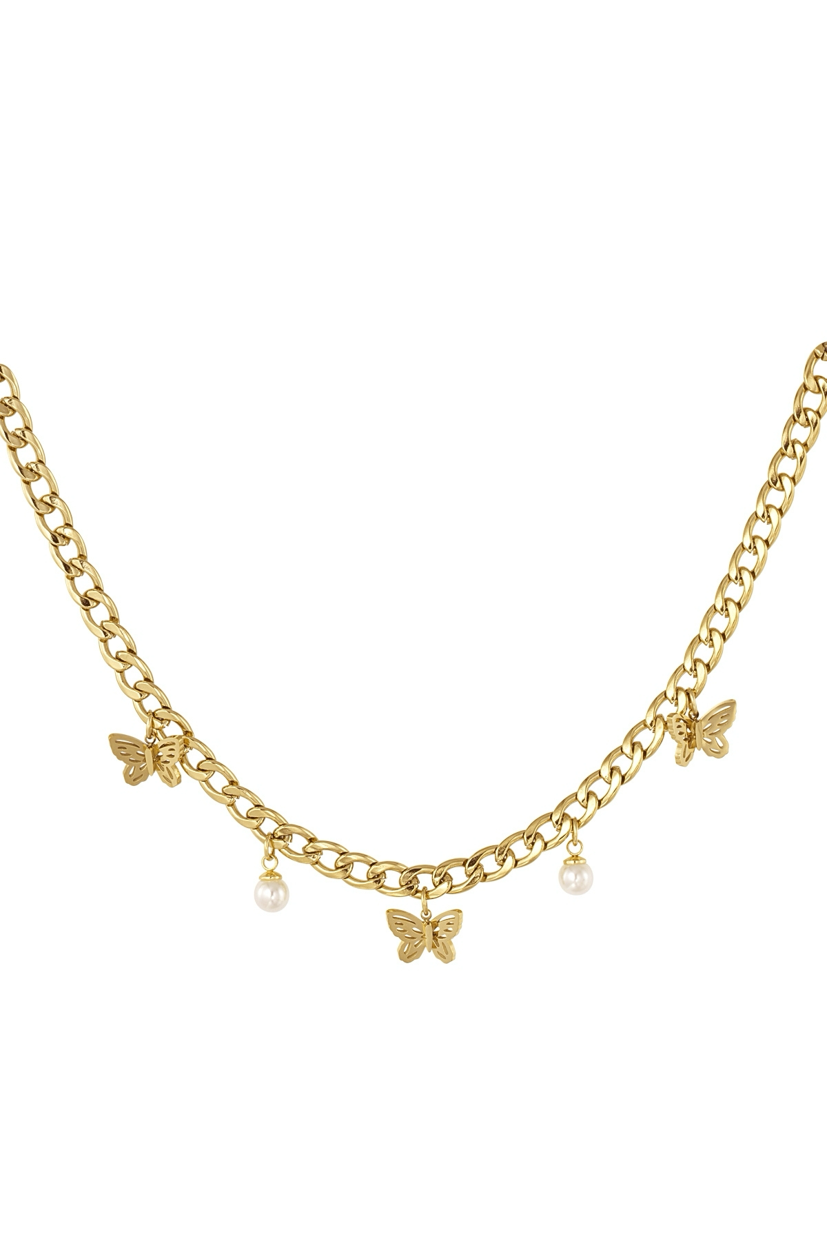 Chunky butterfly ketting