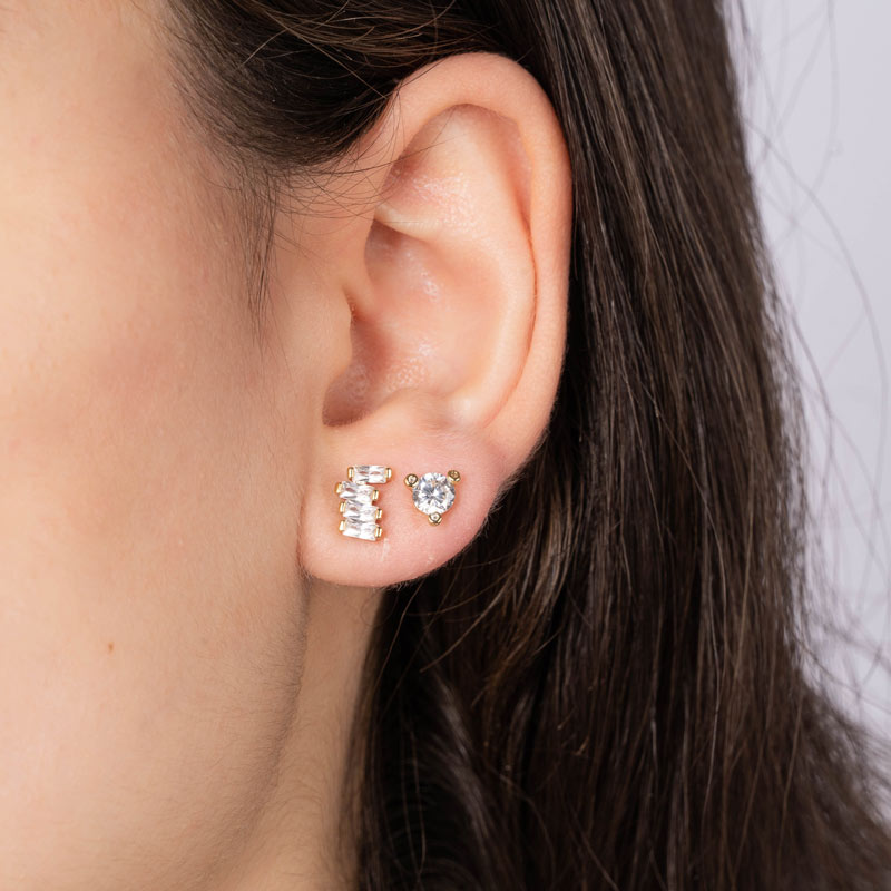 Off diamond oorbellen