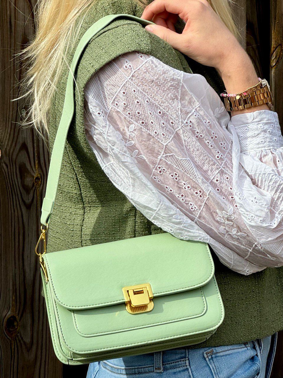 Minty chic schoudertas