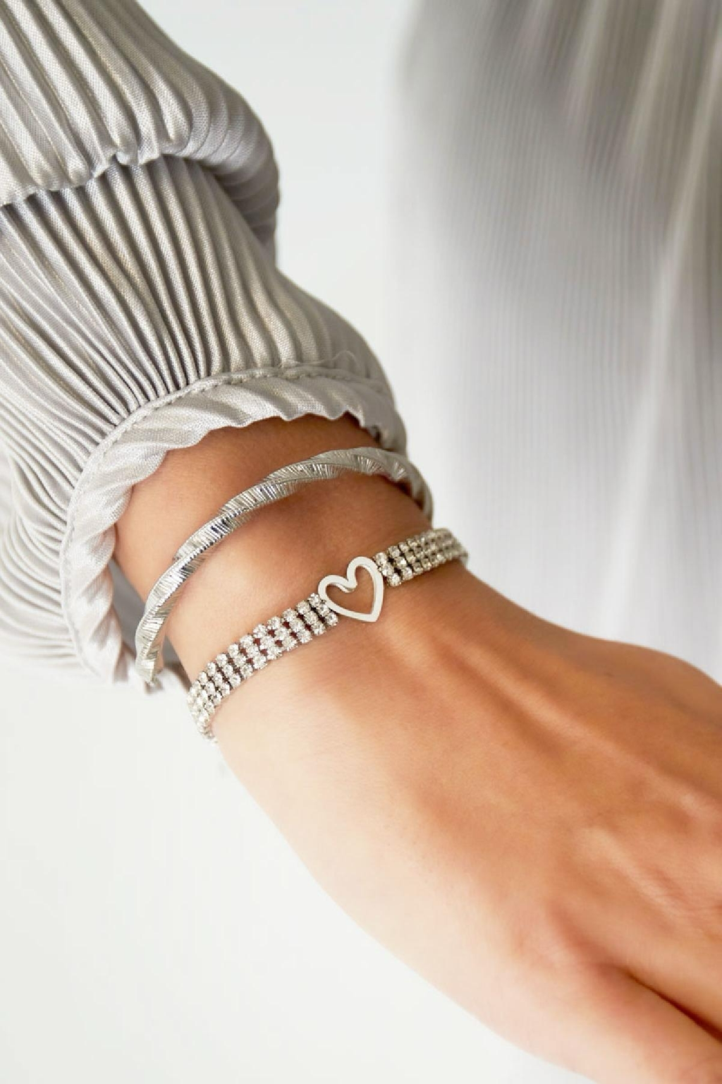 Zirconia hart armband